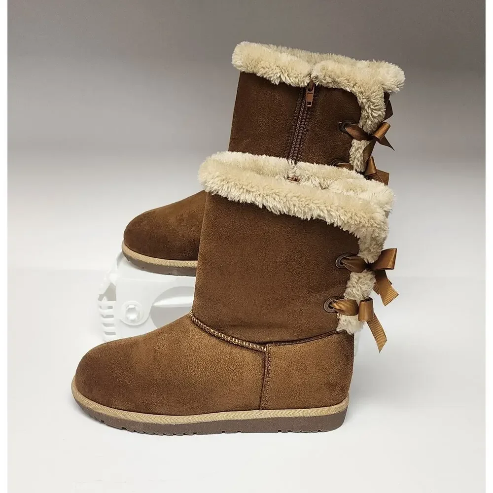 Hot Cakes Girls' ELLOREE Boots 237199 Tan With Bows Size 4M